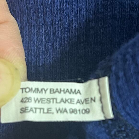 Tommy Bahama Jeans Reversible Dark Blue 1/4 Zip Mens Pullover Sweater Size XXL - Picture 13 of 14